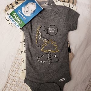 Dinosaur 3-Pack Short Sleeve Onsies
